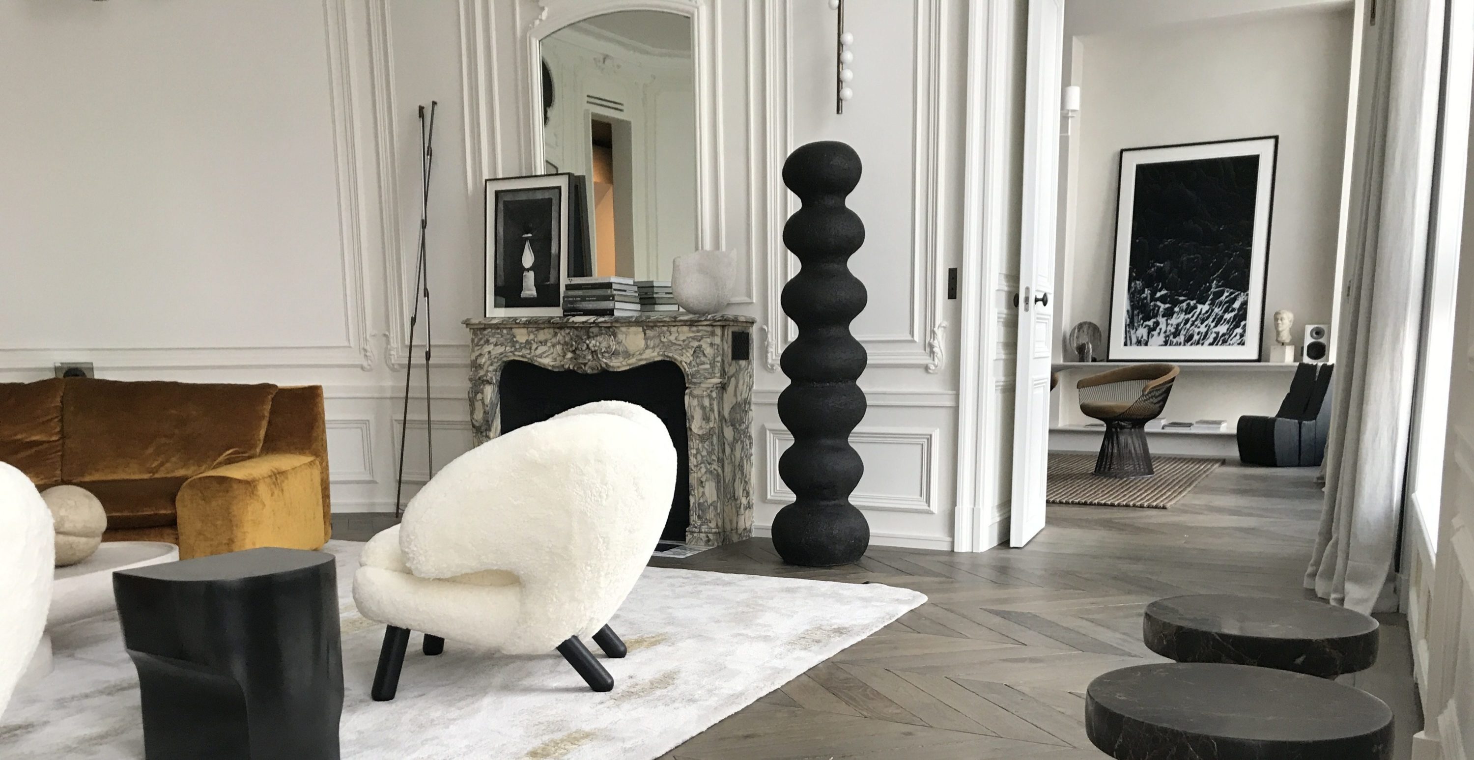 Sculptures in a Paris apartment